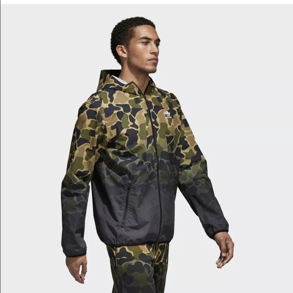 adidas camouflage windbreaker